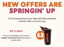 Dunkin’ Rewards Offers for March 2024 are Now Available